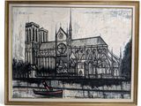 an image of a drawing of a boat in front of a cathedral