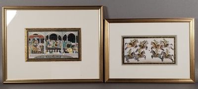 deux tableaux encadrés accrochés au mur