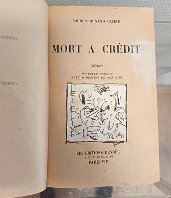 CELINE Louis-Ferdinand-Mort à Crédit- Editions Denoel, 1942,…
