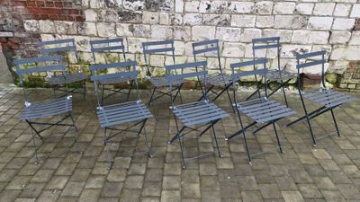 10 chaises pliantes extérieur métal