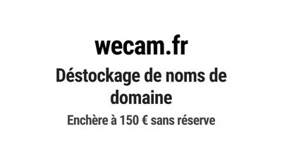 Nom de domaine wecam.fr. Catégorie: Informatique et tech.