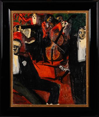 Auguste CHABAUD (1882-1955) : L'orchestre Tzigane. - Photo 1