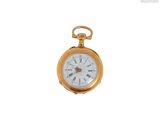 une montre de poche en or avec des chiffres romains sur le cadran