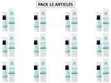 un lot de douze paquets de produits de soins pour la peau sur fond blanc