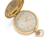 pocket watch on a white background with a white background