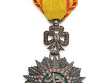 gros plan d'une médaille sur fond blanc