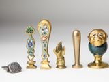 five different types of vases on a white surface