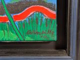 a picture of a painting of a flower in a picture frame