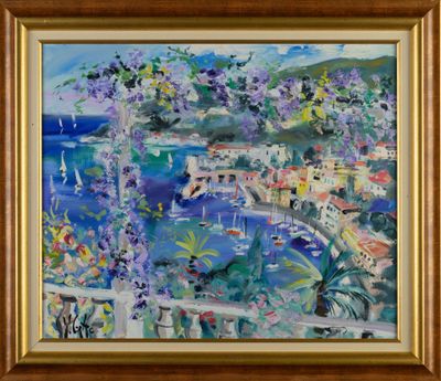 Yvan GRAC (1945) "Les glycines de Villefranche sur mer " HST…