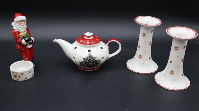 VILLEROY & BOCH : photophore « théière », bougeoir Père noël, et ...