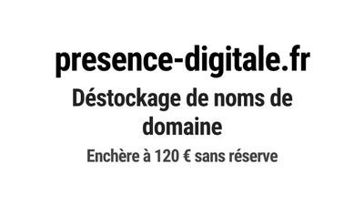 Nom de domaine presence-digitale.
