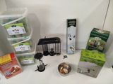 many items that are on the counter in the kitchen
