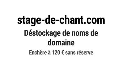 Nom de domaine stage-de-chant.com.