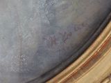 an image of a close up of a painting on a wall