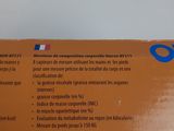 a box with a label on it on a white surface
