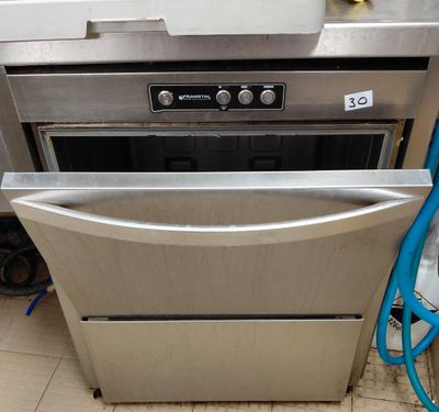 a stainless steel dishwasher that is in a kitchen