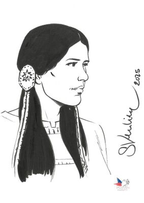 Sébastien Verdier - "La belle Indienne" - Dessin original su…