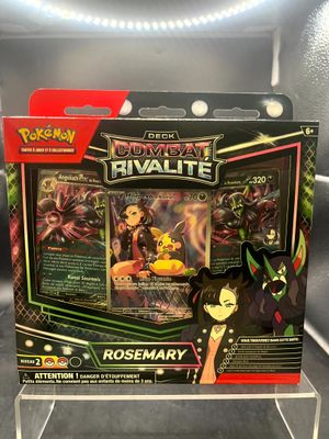 Coffret du jeu de cartes à collectionner Pokémon comprenant une vitrine et deux cartes