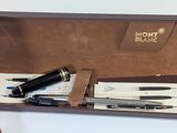 montblanc fountain pen and rollerball pen gift set in a box