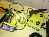 a corded blower and a corded blower on a table