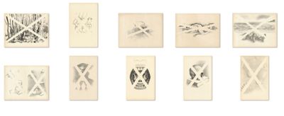 Georges Rohner (1913-2000) - Lot de 10 lithographies rayées,…