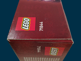 a red box with a picture of a woman on it