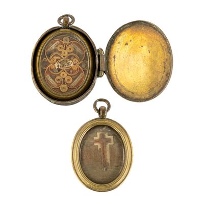 three different types of lockes with a cross and a cross on the inside