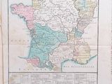 an old map of france showing the provincess of the country