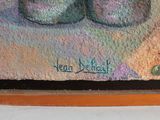 a painting of a pair of shoes on a table
