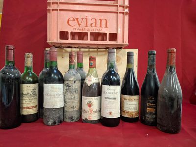 12 Bouteilles avec le casier Bordeaux Chinon Côtes du Rhône Rosé - Photo 1