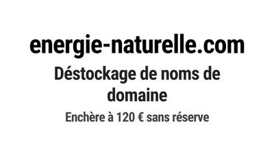 Nom de domaine energie-naturelle.