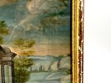 a picture of a painting of a man and a woman in a landscape