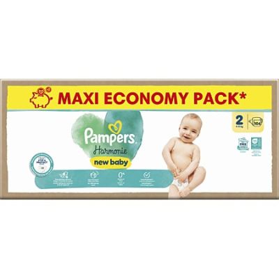 Culottes-couches Pampers pour bébé, taille 2, lot économique maxi