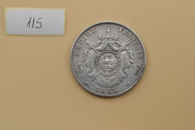 Second Empire. 5 Francs Ag. 1855 D Lyon.