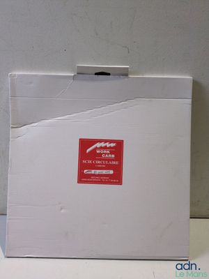 a white box with a red sticker on it sitting on a table