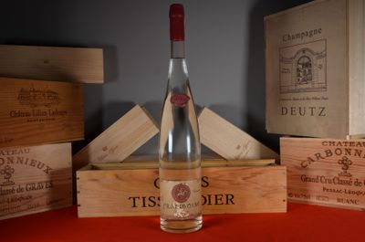 a bottle of wine that is sitting on a table