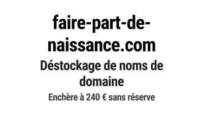 Nom de domaine faire-part-de-naissance.