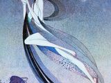 an image of a painting of a woman flying through the air