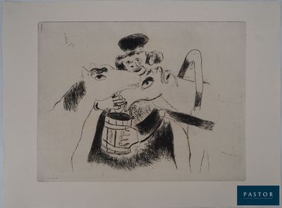 dessin représentant une femme tenant un enfant dans ses bras devant un miroir