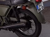 a motorcycle that is parked in a garage