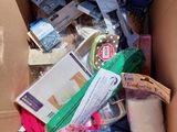 a cardboard box full of items that are in it