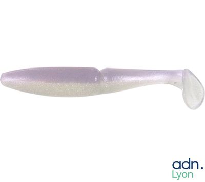 un gros plan d'un leurre de pêche en plastique sur fond blanc