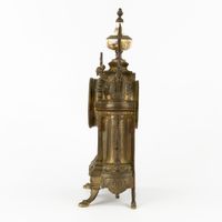 Horloge de cheminée en bronze avec des plaques en porcelaine… (photo 5)