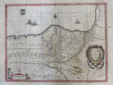 une vieille carte de l'île de la Jamaïque avec des navires dans l'eau