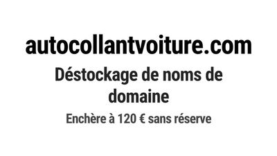 Nom de domaine autocollantvoiture.