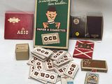 a box of cigarettes and a box of cigarettes on a table