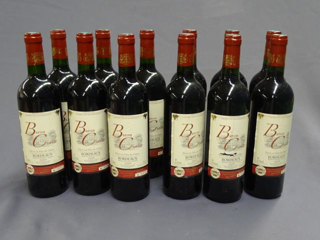 BARON CLARSAC, Bordeaux, 12 bouteilles, année 2009