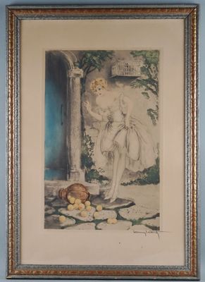 ICART Louis (1888-1950). Gravure signée Louis Icart "Le pani…