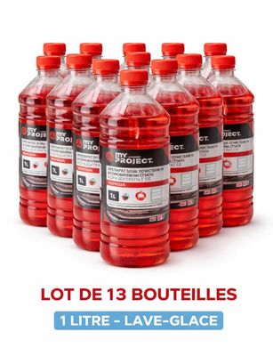 lot de 13 bottelies 1 ltre - lave - glace