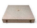 a box that is sitting on a white surface